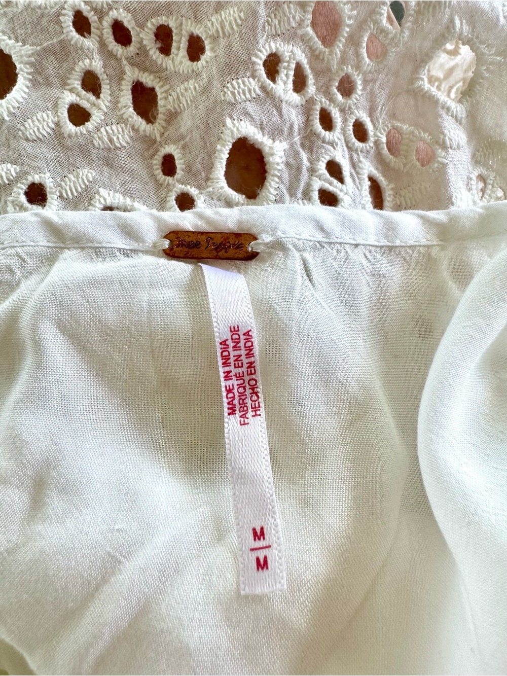 Free People Ivory Eyelet Button-Front Maxi Dress - Picture 14 of 15